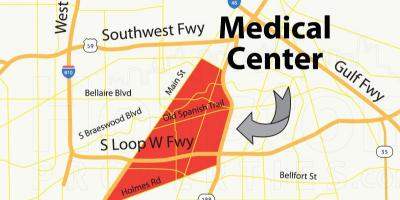 Bản đồ của Houston trung tâm y tế