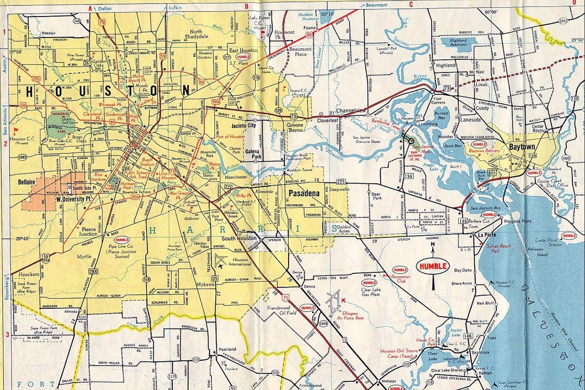 Houston trên bản đồ