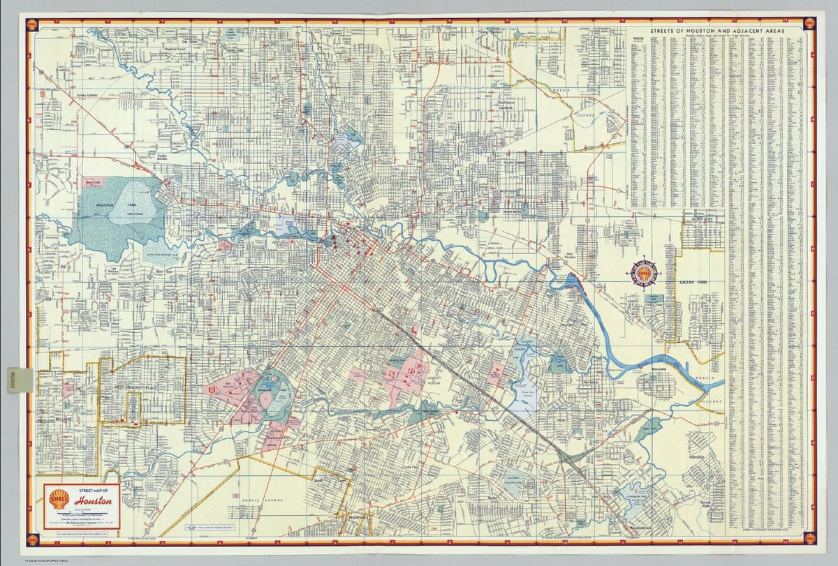 đường phố, bản đồ của Houston