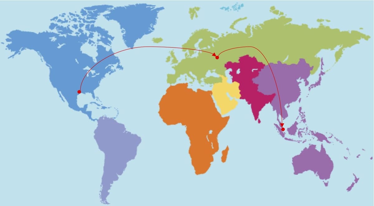 Houston trong bản đồ thế giới