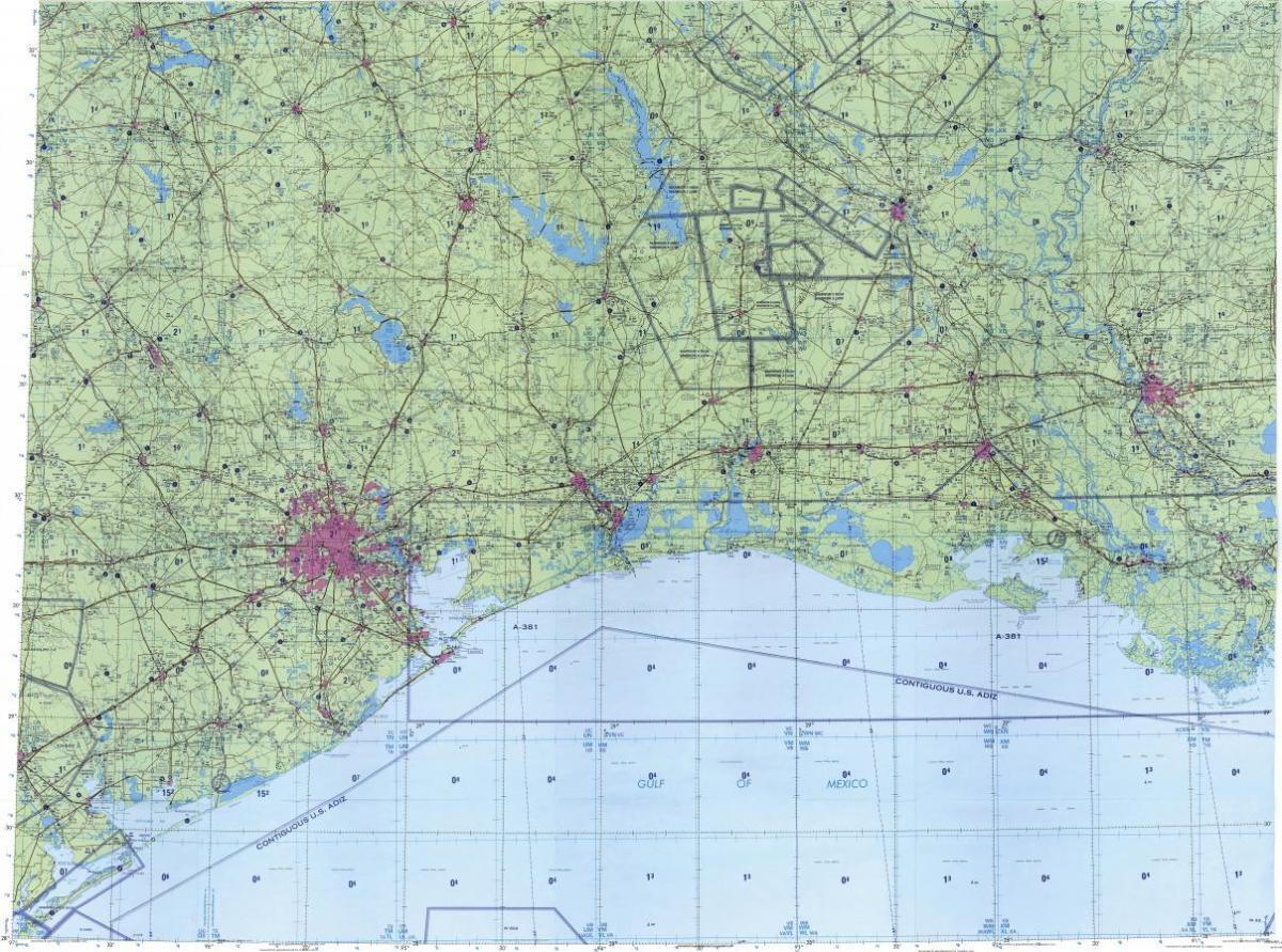 địa hình bản đồ của Houston