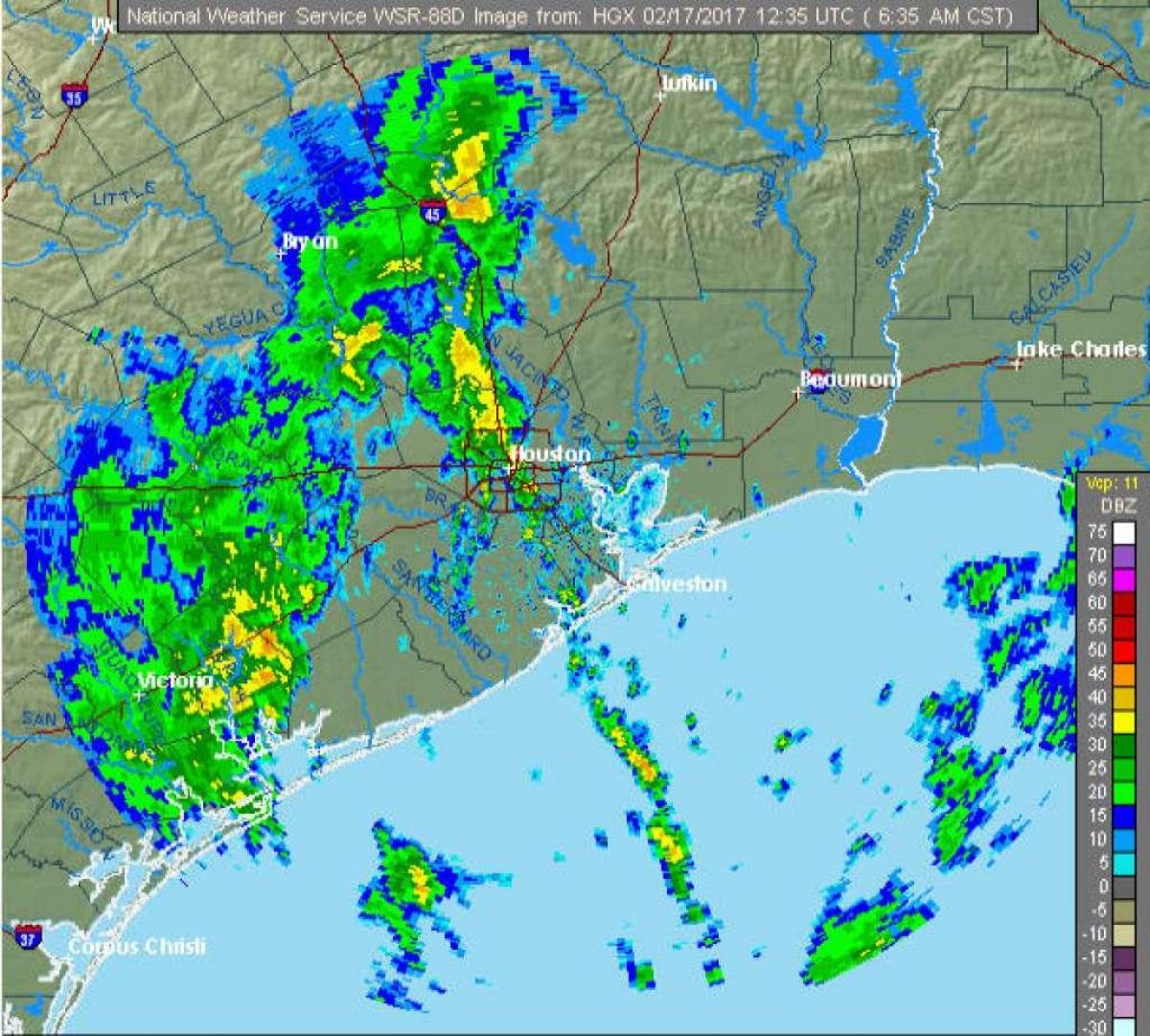 mưa bản đồ Houston