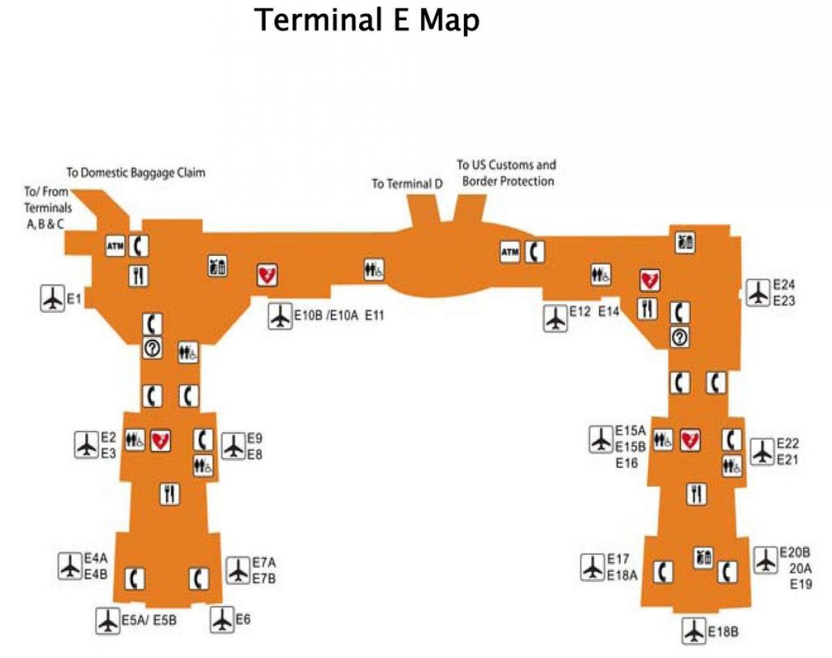 Houston sân bay, ga e bản đồ