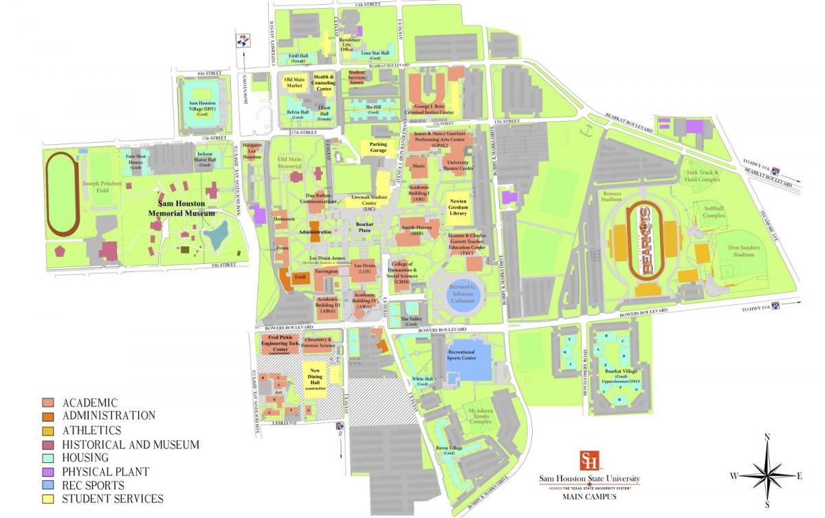 trường đại học của Houston bản đồ