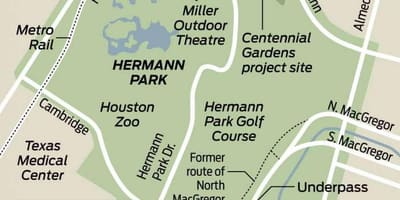 Bản đồ của Hermann park