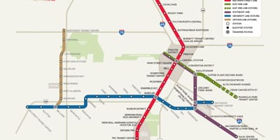 Houston đào tạo bản đồ