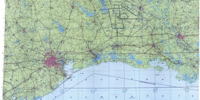 Địa hình bản đồ của Houston