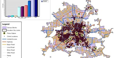 Houston tỷ lệ tội phạm bản đồ