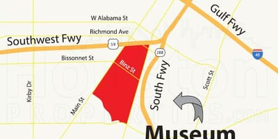 Bảo tàng quận Houston bản đồ