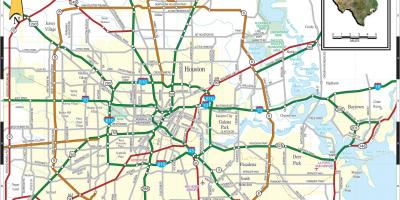 Thành phố của Houston bản đồ