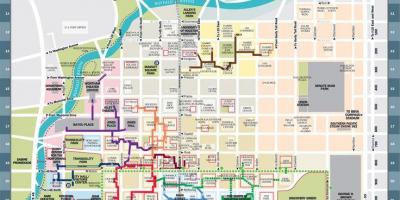 Trung tâm thành phố Houston bản đồ đường hầm