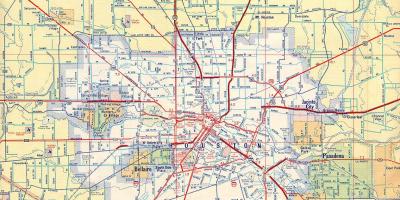 Bản đồ của Houston đường cao tốc