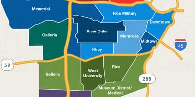 Khu học chánh houston khu vực trường học bản đồ