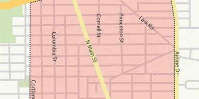 Bản đồ của Houston heights