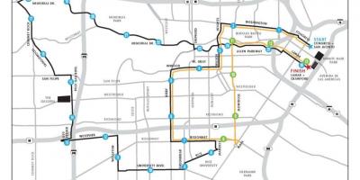 Bản đồ của Houston marathon