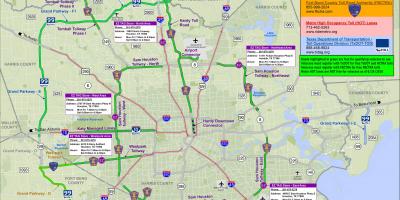 Bản đồ của Houston đường điện thoại